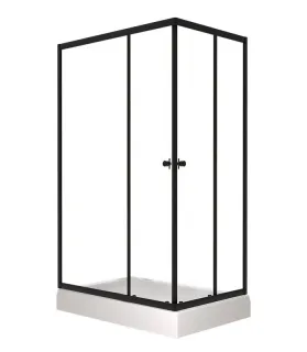 Душевой уголок Triton Вента Щ0000057855 100x80 см профиль чёрный стекло прозрачное